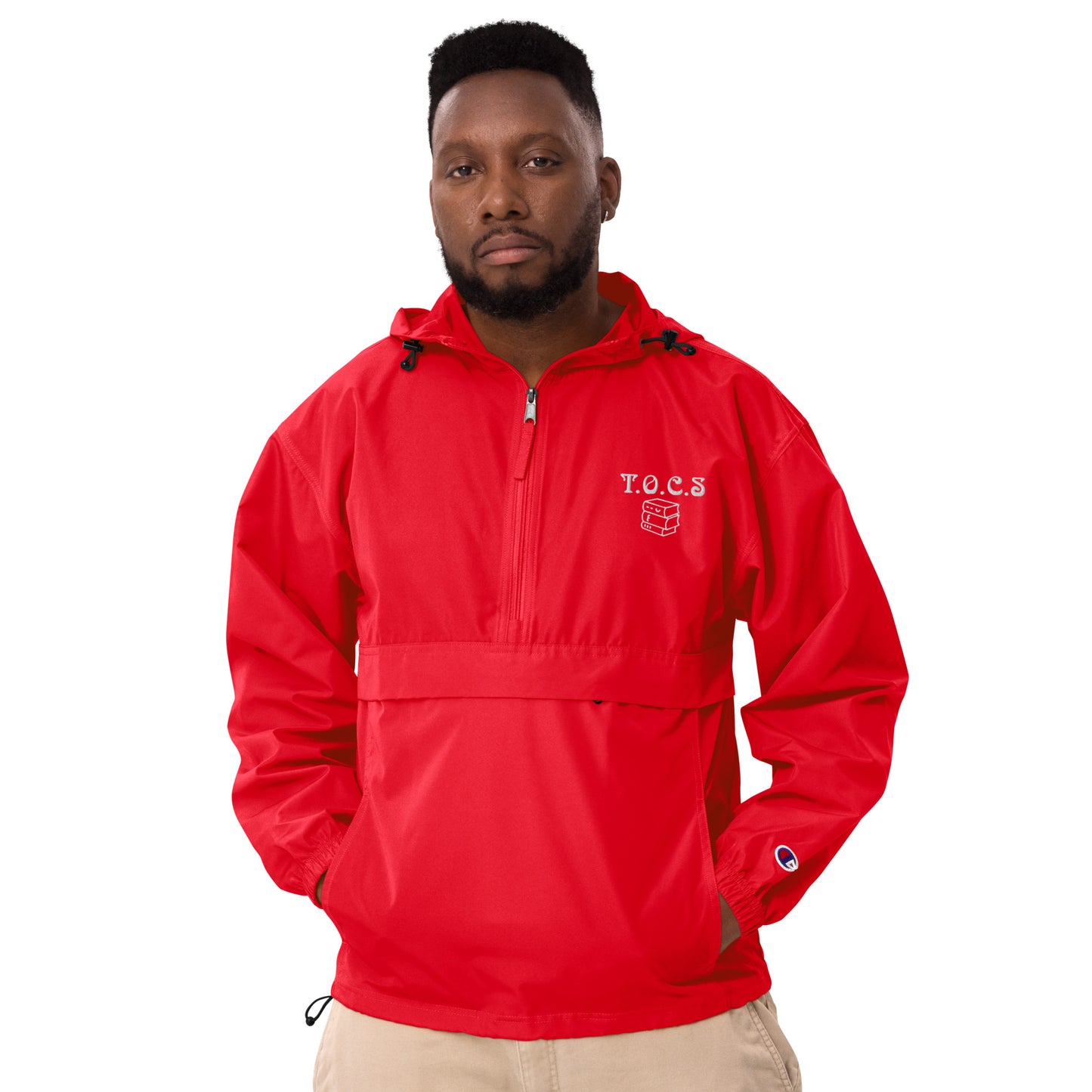 T.O.C.S. Embroidered Champion Packable Jacket