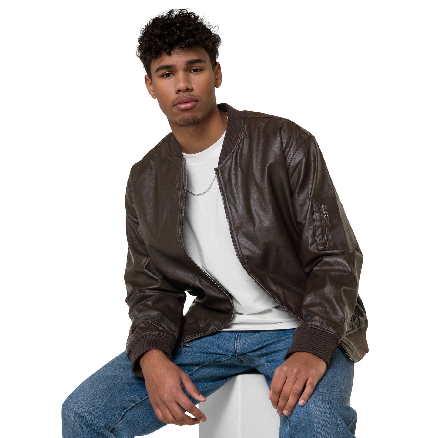 Pride Faux-Leather Bomber Jacket