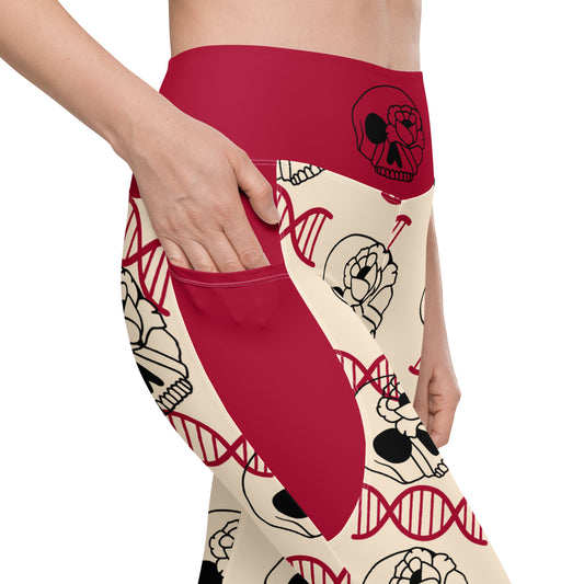 Skulls & DNA Leggings with pockets