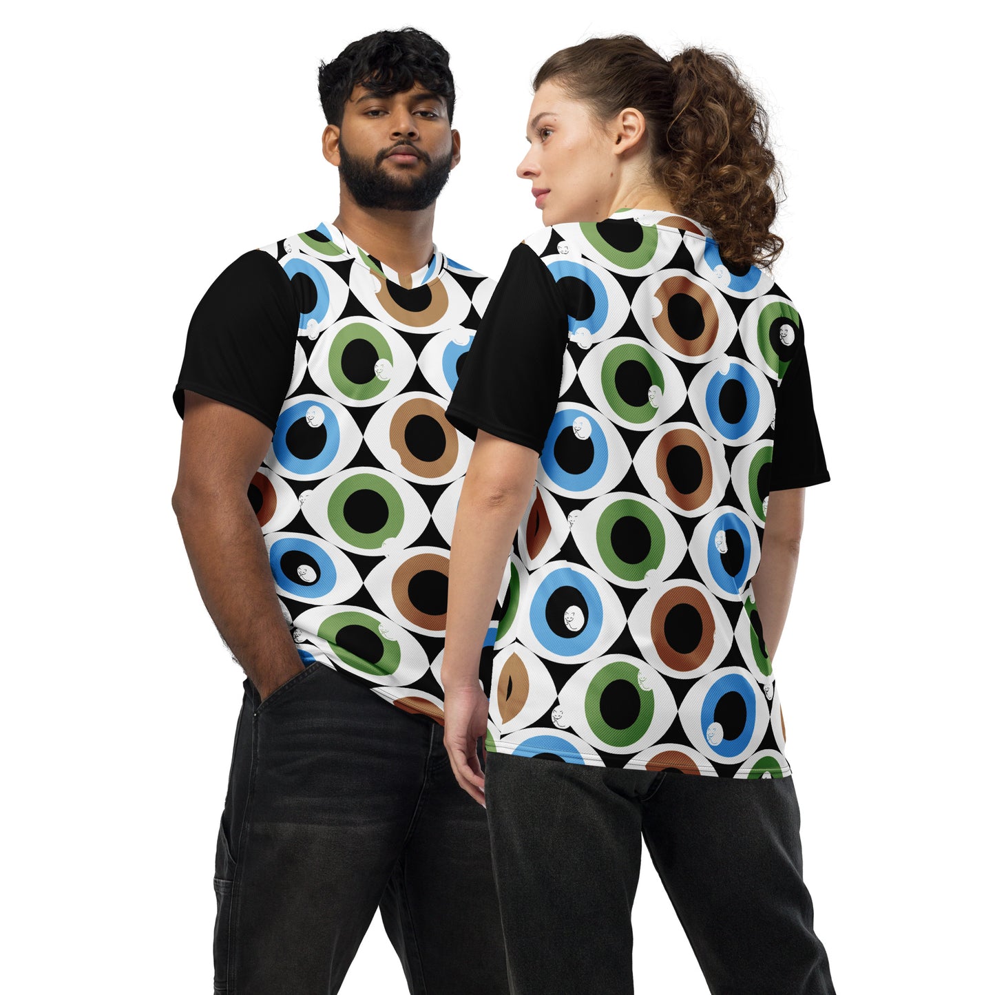 Cat eye Recycled unisex sports jersey