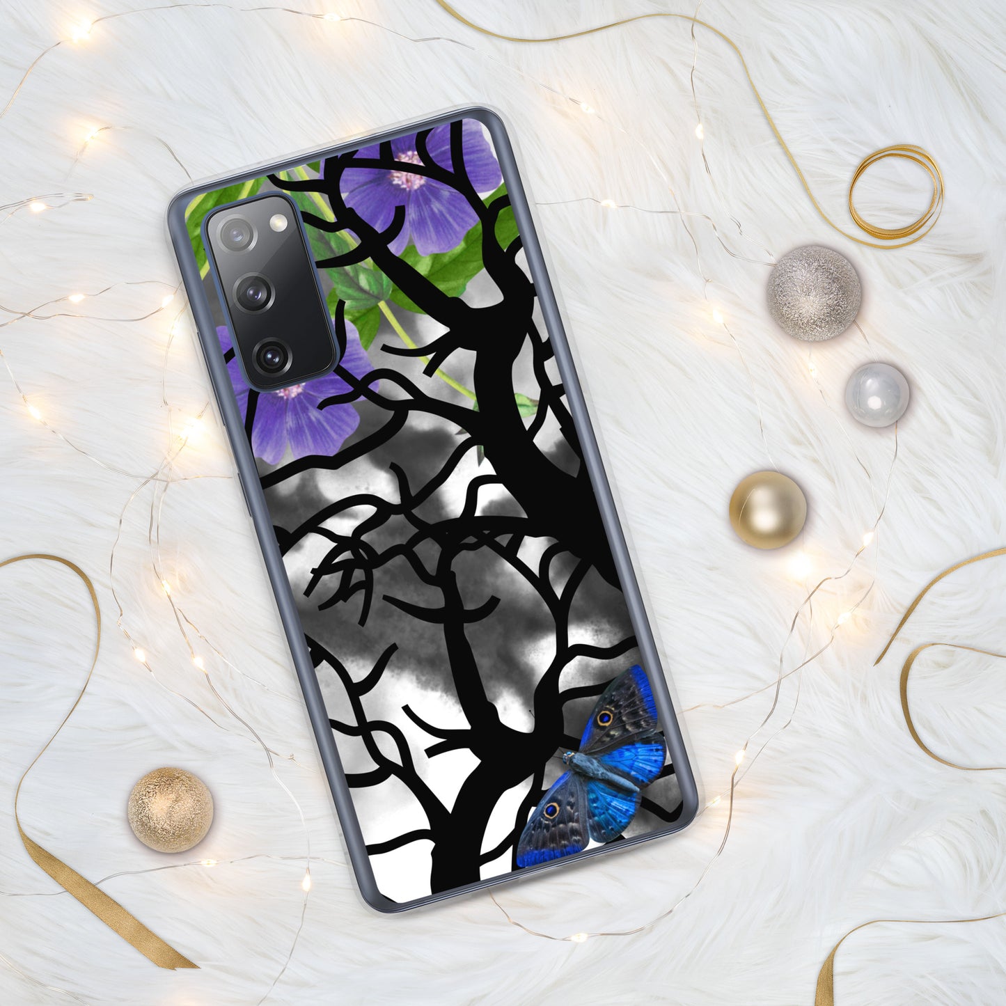 Purple on the stormy tree Clear Case for Samsung®