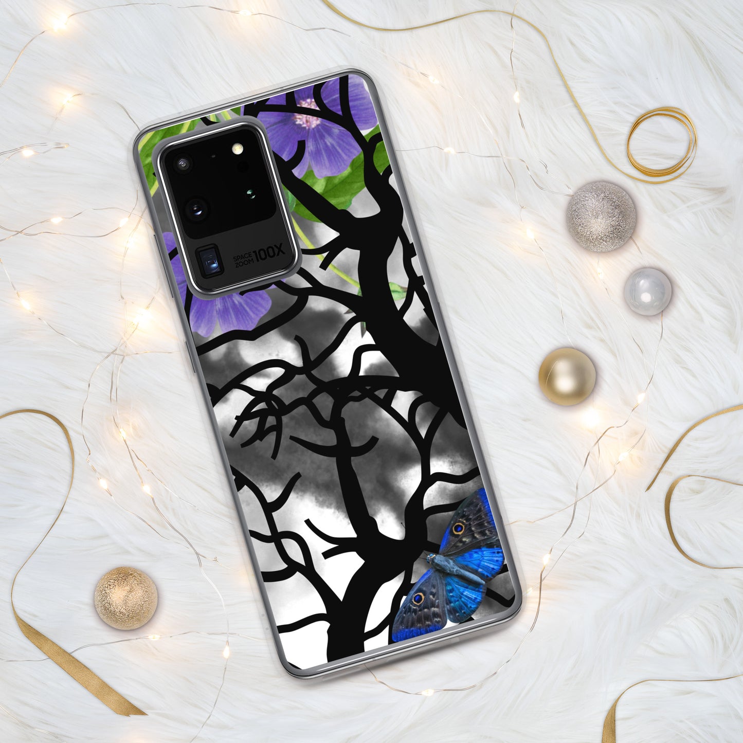 Purple on the stormy tree Clear Case for Samsung®