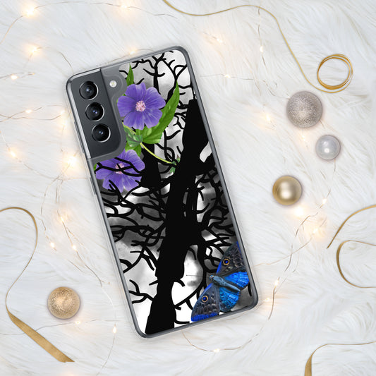 Purple on the stormy tree Clear Case for Samsung®