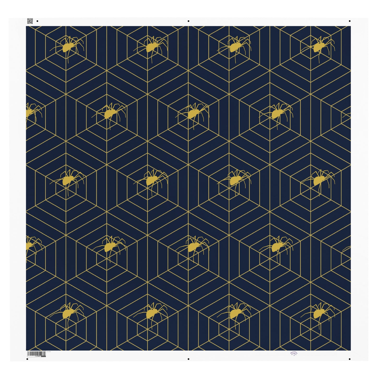 Geometric Spider recycled polyester fabric