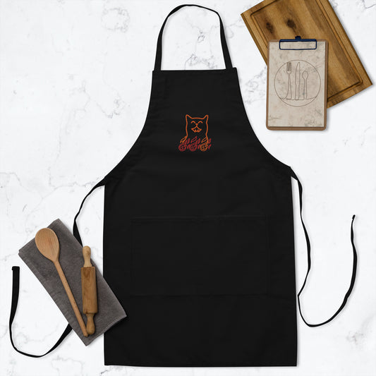 Cat in the Kitchen Embroidered Apron