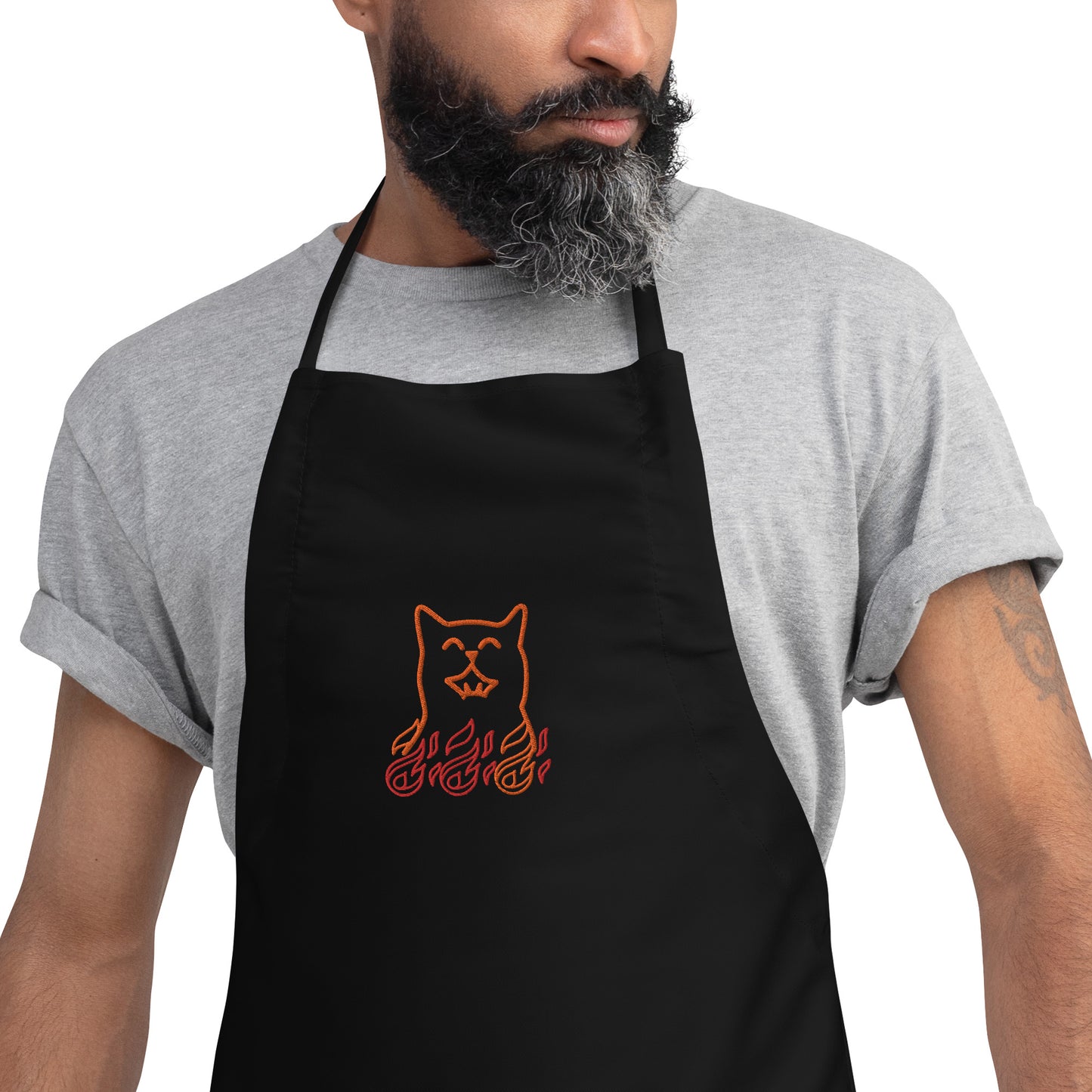 Cat in the Kitchen Embroidered Apron