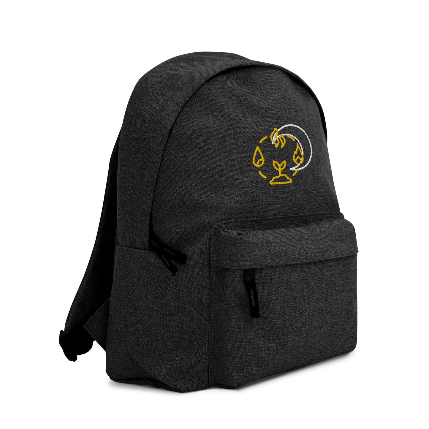 Moon and elemental sun Embroidered Backpack
