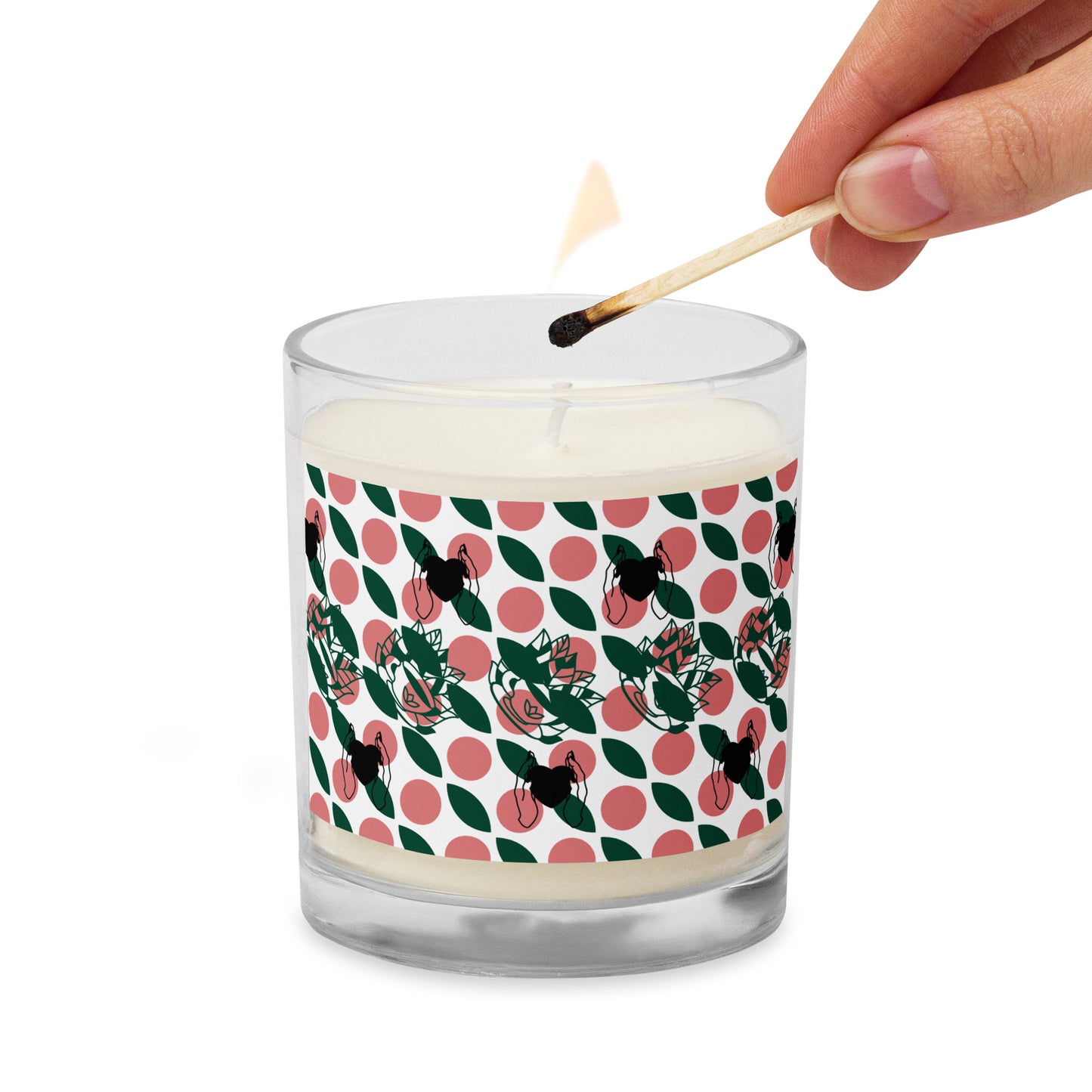 Love Glass jar soy wax candle