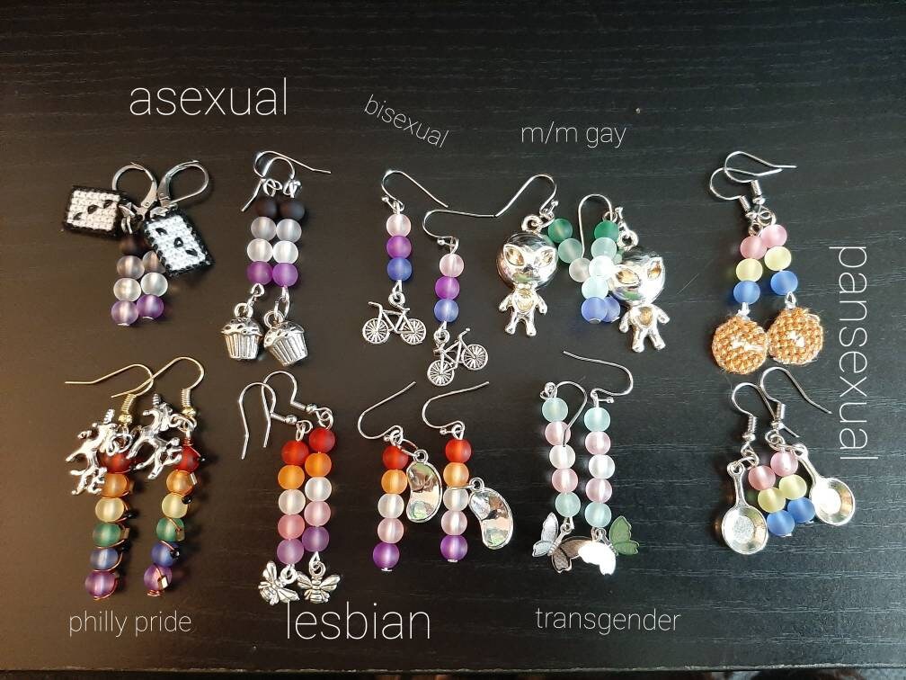 Lgbt+ punny earrings