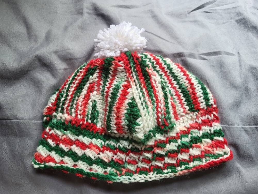 Hand knit customizable beanie