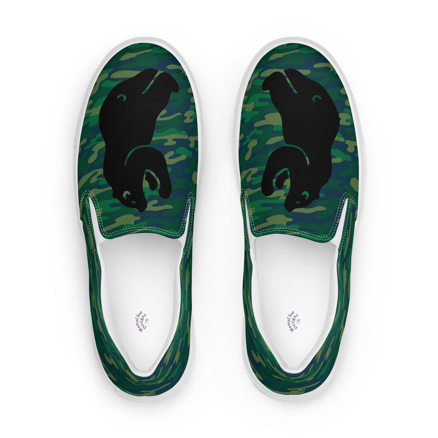 Bear camo slip-on canvas shoes