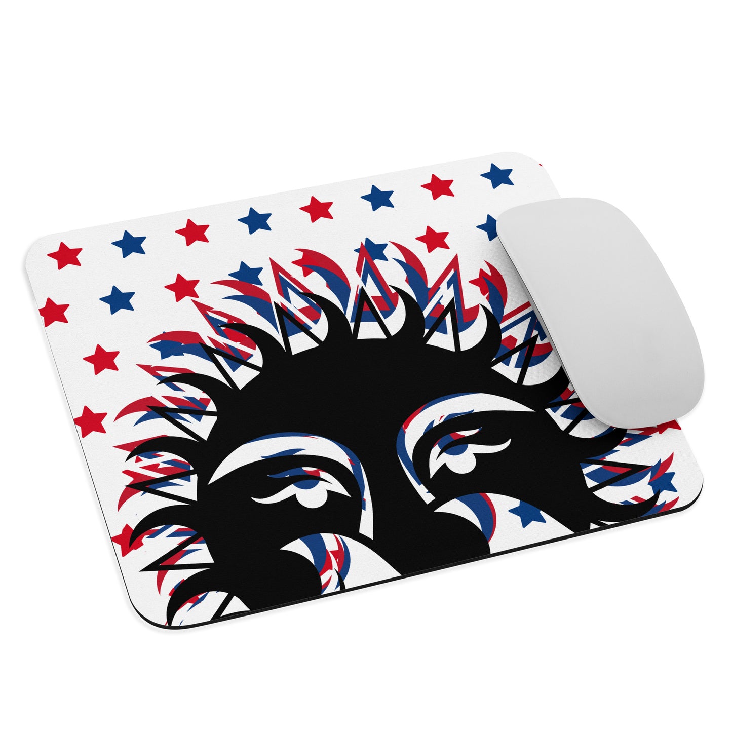 Red, white, and blue Mouse pad